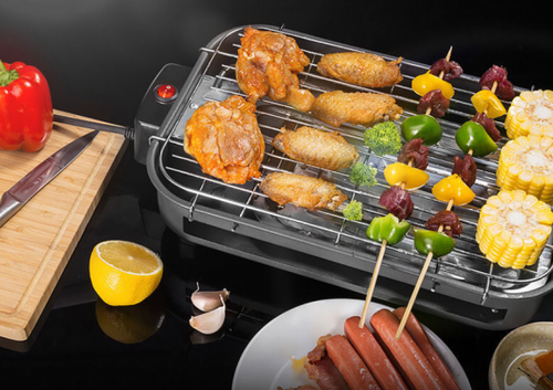 Portable 1300W Electric Smokeless Grill for Indoor and Outdoor