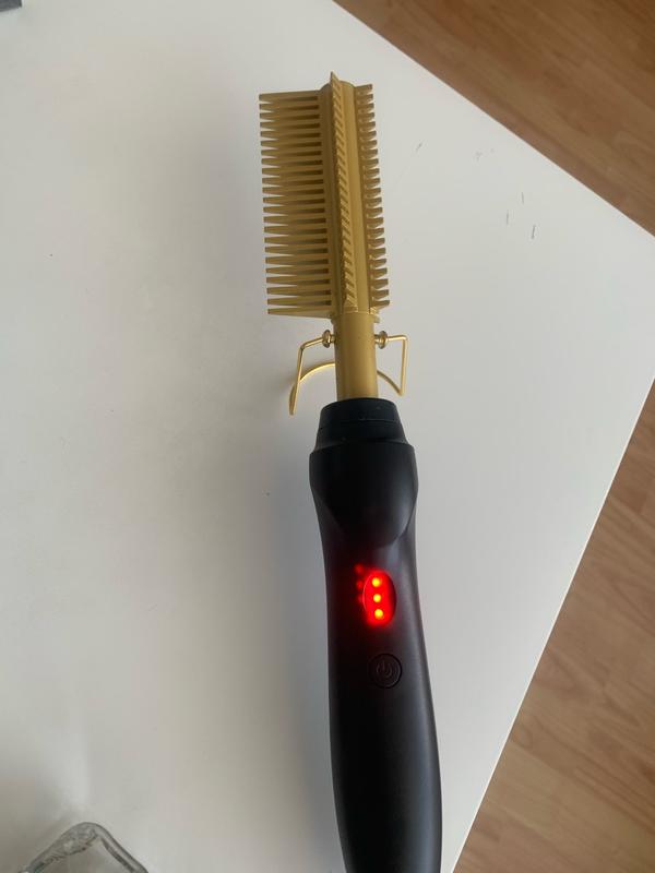 Portable Anti-Scald Straightening Brush with Heating Comb for Hair Curling photo review