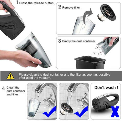 Portable Cordless Car Vacuum Cleaner with Powerful Suction