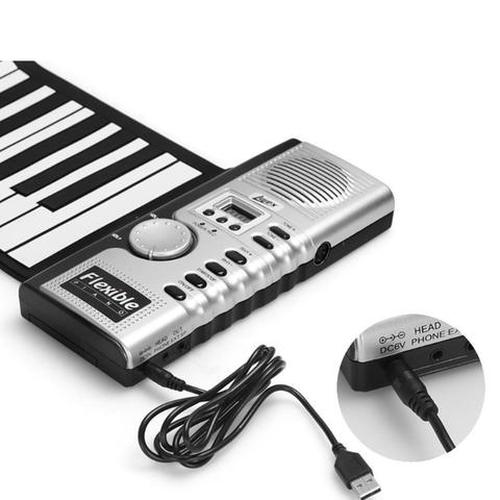 Portable Electric Roll Up Keyboard Piano, 61 Key Hand Roll Piano