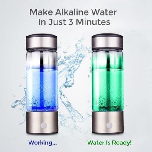 Portable Hydrogen Water Bottle Generator - Alkaline Maker, Water Ionizer, Antioxidan