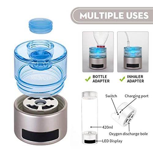 Portable Hydrogen Water Bottle Generator with High H2 Concentration