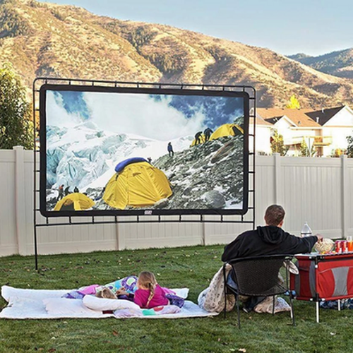 Portable Outdoor Movie Projector Screen 60 Inch to 150 Inch