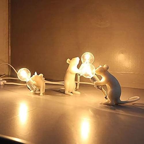 Post-Modern Resin Mouse LED Table Lamp - Creative Night Light for Bedroom, Bedside, Study Desk