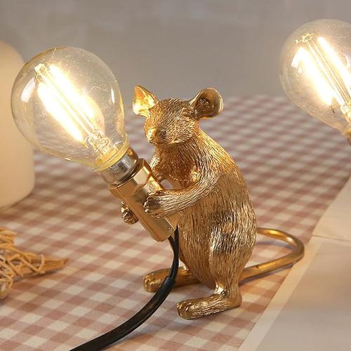 Post-Modern Resin Mouse LED Table Lamp - Creative Night Light for Bedroom, Bedside, Study Desk