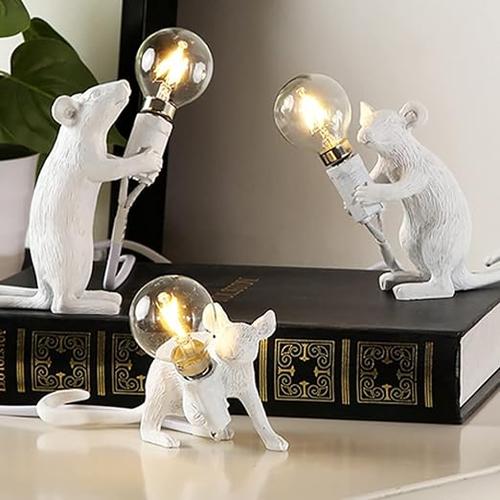 Post-Modern Resin Mouse LED Table Lamp - Creative Night Light for Bedroom, Bedside, Study Desk