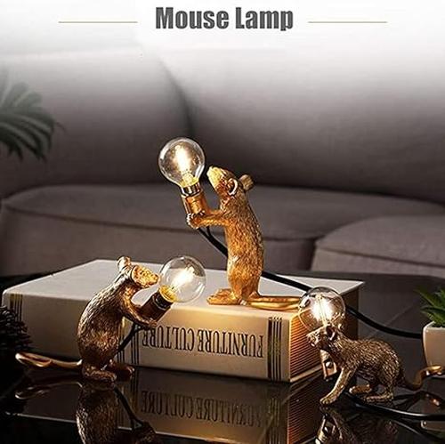 Post-Modern Resin Mouse LED Table Lamp - Creative Night Light for Bedroom, Bedside, Study Desk