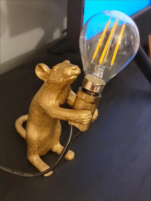 Post-Modern Resin Mouse LED Table Lamp - Creative Night Light for Bedroom, Bedside, Study Desk photo review