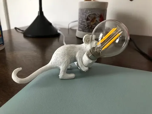 Post-Modern Resin Mouse LED Table Lamp - Creative Night Light for Bedroom, Bedside, Study Desk photo review