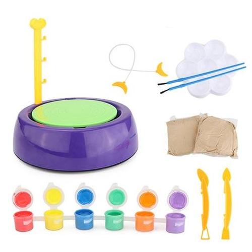 Pottery Wheel Kit Craft Toys For Kids With Paints And Tools Diy Toy Clay Pots Making