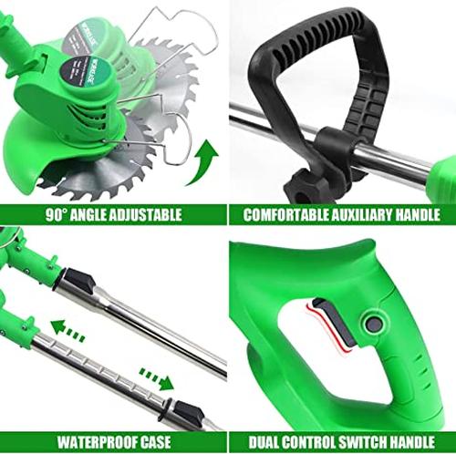 Powerful Electric Battery Operated Cordless Weed Eater - Grass Trimmer