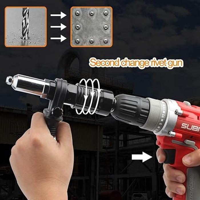 Powerful Electric Pop Rivet Removal Tool Kit