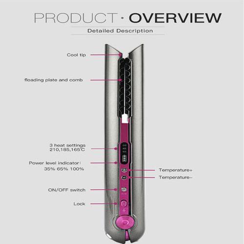 Professional 2-in-1 Cordless Hair Straightener and Curler