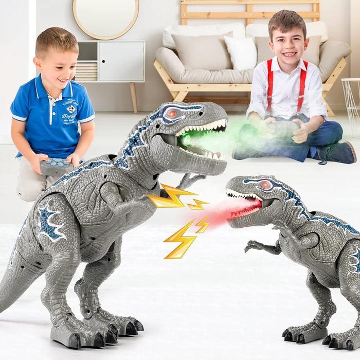 Remote Control Dinosaur Toys, Light Up & Realistic Roaring Sound, T Rex Dinosaur Toys, Electronic Walking Dinosaur Toys, Dinosaur Robot Toy