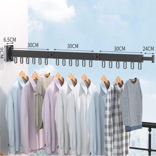 Retractable Cloth Drying Rack, Folding Clothes Hanger, Wall Mount