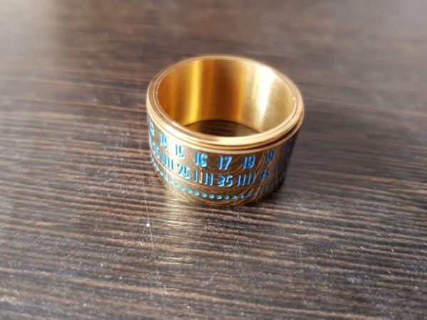 Retro Rotatable Arabic Numeral Titanium Ring, Rotating Noctilucent Arabic Numerals Ring photo review