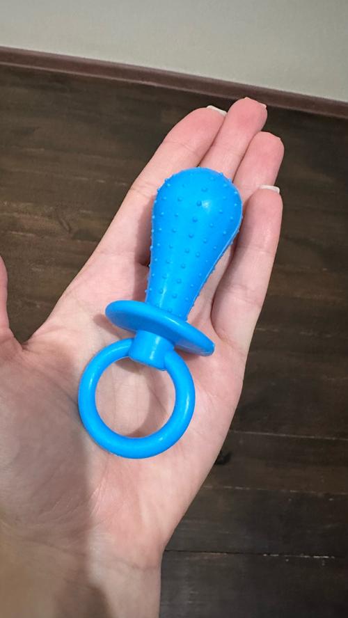 Rubber Pacifier Ring Shape Bite Resistant Puppy Teeth Cleaning Chew Toys for Small Dogs photo review