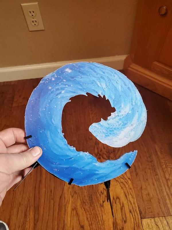 Sea wave fusion glass sculpture, wave art craft ornaments photo review