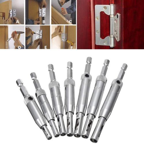 Self-Centering Hinge Drill Bits Set for Door Cabinet Woodworking