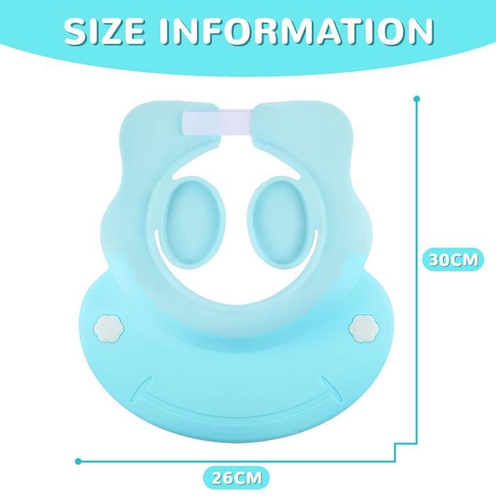 Shower Cap for Kids, Baby Shower Cap bath wash Shampoo rinser shield Hat Adjustable head hair Visor Protection Toddler and Children