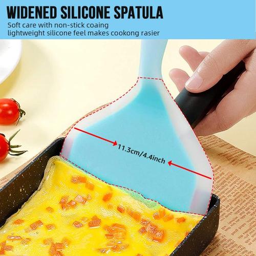 Silicone Spatula for Cooking Meat, Egg, Pizza - Non-Stick, Wide, Color Randomly