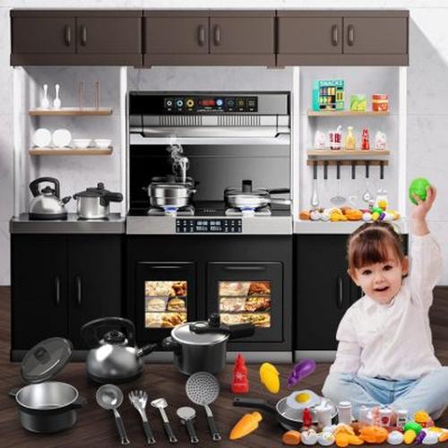 Small Kitchen Toy Set For Kids, Cooking Toys Sound Effects