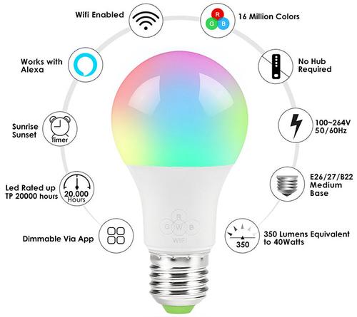 Smart RGB Color Changing LED Light Bulb