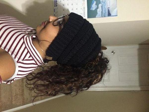 Soft Knit Beanie That's Perfect For Ponytails & Buns photo review