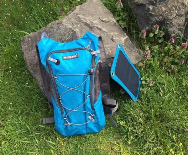 Solar Charger & Hydration Backpack, Lightweight Skin Sports Backpack photo review