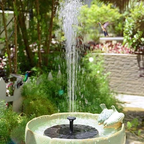 Solar Fountain Water Outdoor Garden Circular Floating Water Landscape