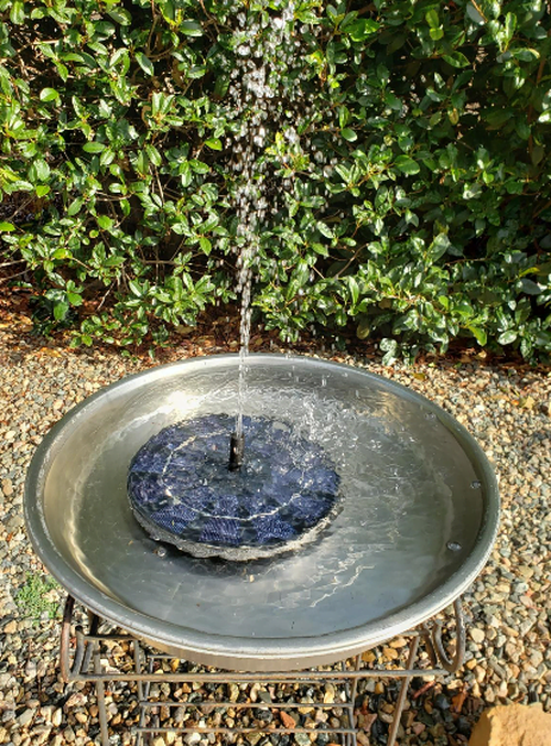 Solar Fountain Water Outdoor Garden Circular Floating Water Landscape photo review