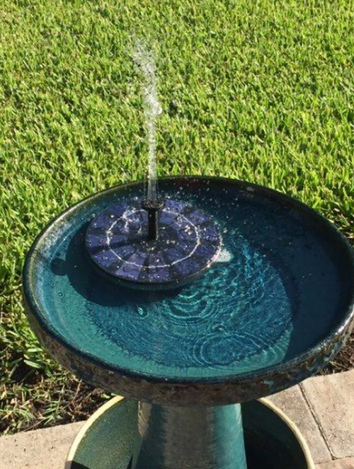 Solar Fountain Water Outdoor Garden Circular Floating Water Landscape photo review