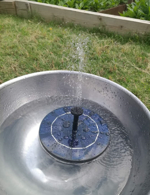 Solar Fountain Water Outdoor Garden Circular Floating Water Landscape photo review