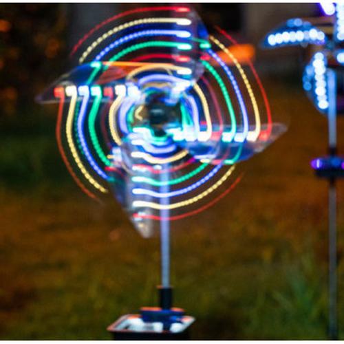 Solar Power Windmill Light Outdoor Garden Decoration