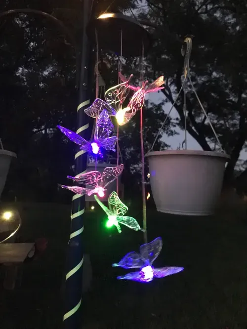 Solar Powered Color Changing Wind Chime Globe photo review