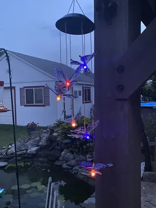 Solar Powered Color Changing Wind Chime Globe photo review