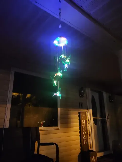 Solar Powered Color Changing Wind Chime Globe photo review