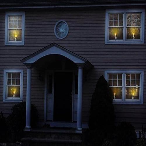 Solar-Powered Flickering LED Window Candles