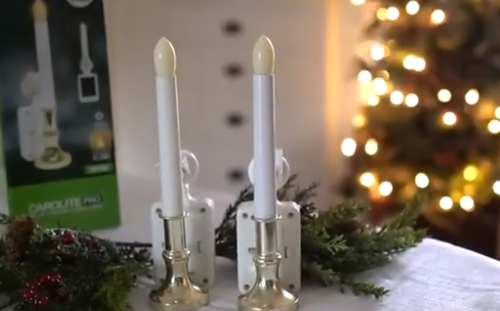 Solar-Powered Flickering LED Window Candles