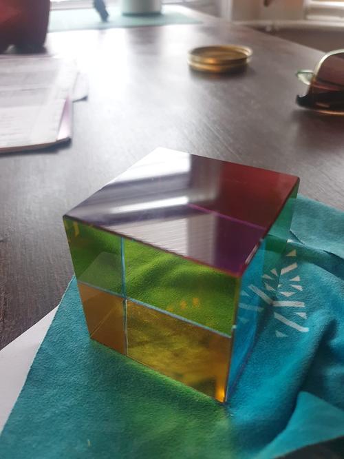 Spectroscope Optical Glass Cube Color Combining Prism photo review