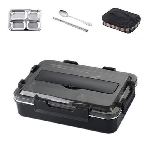 Stainless Steel Japanese Bento Lunch Box with Insulated Lid