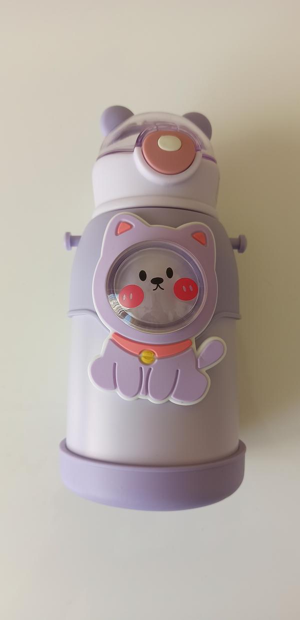 Stainless Steel Thermal Water Bottle For Children Cute Cartoon Thermos Mug photo review