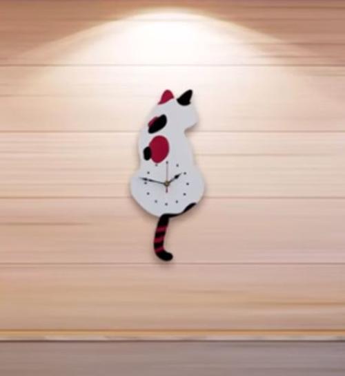 Swinging Tail Pet Wall Clock, Tail Moving Cat Wall Clock photo review