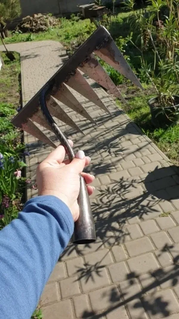 The Heavy Duty Iron Weeding Rake, Garden Weeding Tools photo review