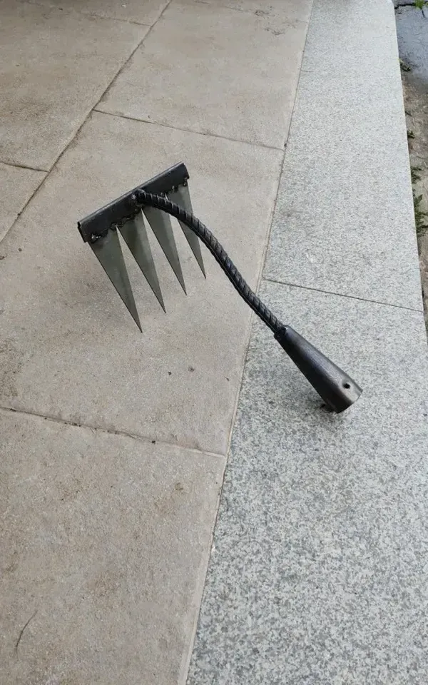 The Heavy Duty Iron Weeding Rake, Garden Weeding Tools photo review