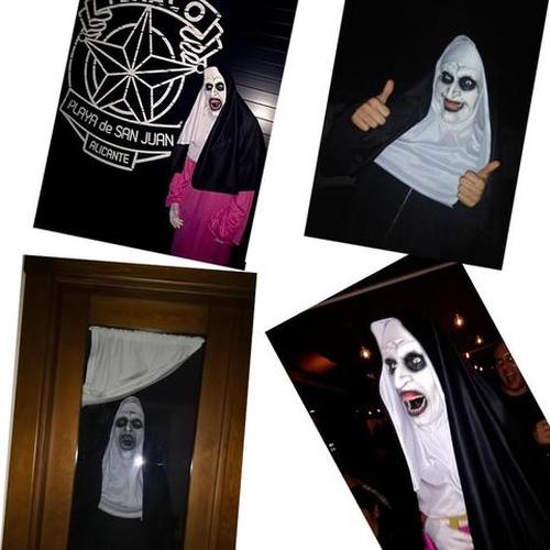 The Nun Horror Valak Mask With Headscarf Full Face For Halloween