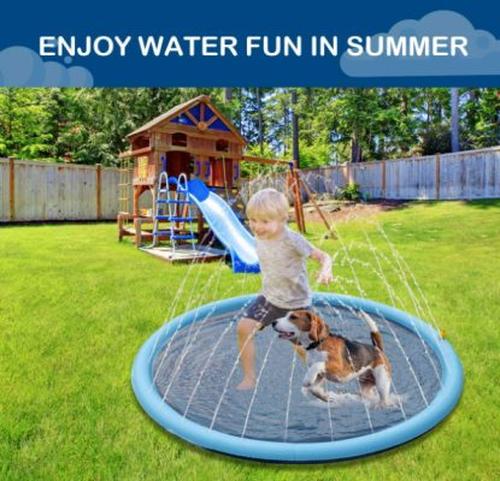 Thick Anti-Slip Sprinkler Swimming Pool for Pets &amp; Kids Summer Outdoor Water Toys