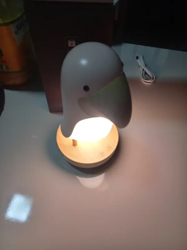 Toucan Bird Rechargeable USB Table Lamp For Kids, Bluetooth Night Light, Bedroom Decor, Christmas Gift, Indoor Lighting photo review