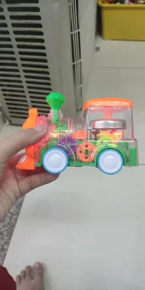 Transparent Gear Bell Car Luminous Warrior Small Train Bus photo review