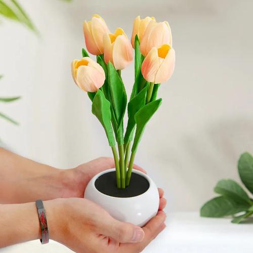 Tulip LED Night Light Simulation Flower Atmosphere Lamp for Home Decor